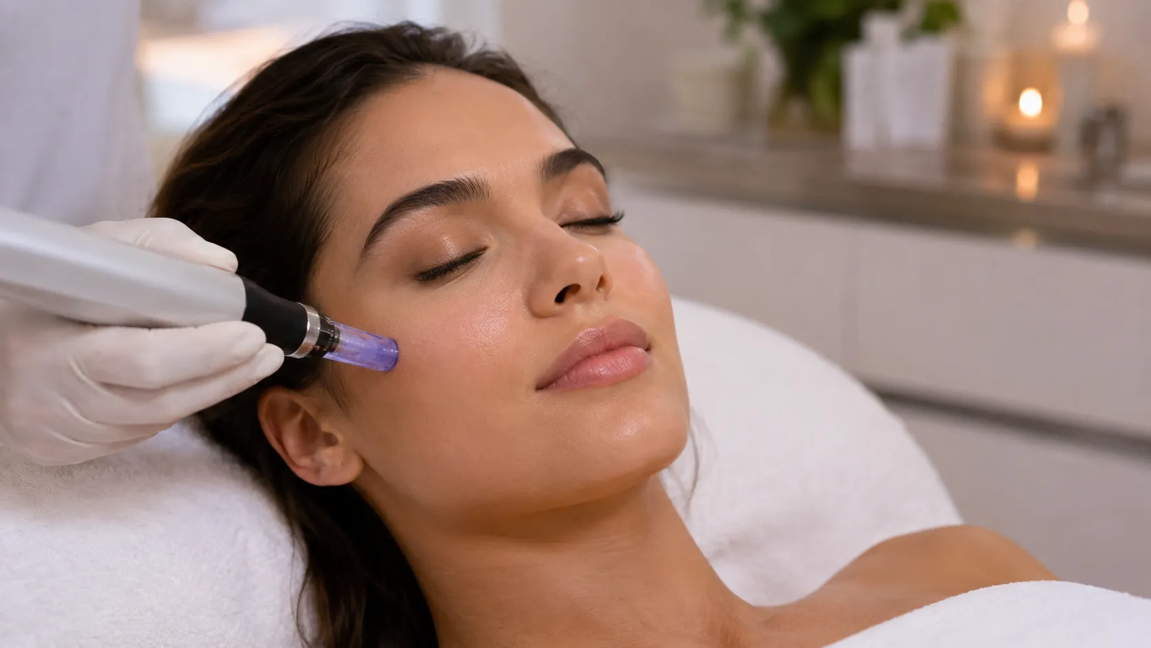 Microneedling with exosome serum at La Vilna