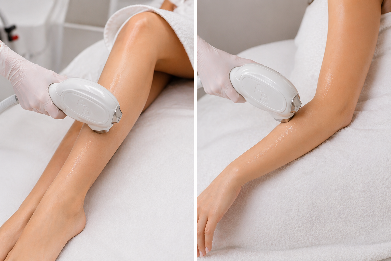 Buttocks laser hair removal